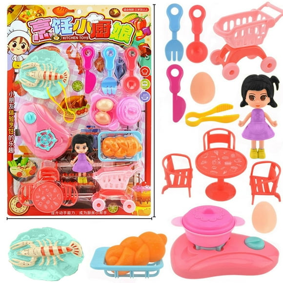 LSLJS Pretend Food Kitchen Toys for Kids Cooking Playsets Kitchen Playsets Little Chef Play Toys Children's Playsets Children's Play House Toys Play Kitchen Accessories