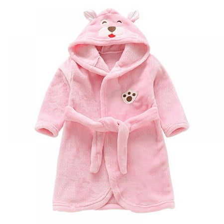 

Xinhuaya Kids Cartoon Hooded Bathrobe Pajamas Sleepwear Toddler Robe for Girls Boys 1-7 Years
