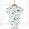 thumbnail image 2 of Edvintorg 0-18Months Short Sleeve Body Baby Clothes Infant Cotton Jumpsuit Boys Girls Fish Print Romper Summer Toddler Onesie, 2 of 3