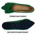thumbnail image 2 of Womens Pointy Toe Flat Shoes Green, Comfortable Faux Suede, Durable Rubber Sole, Cushioning & Flexible, Size 9, 2 of 7