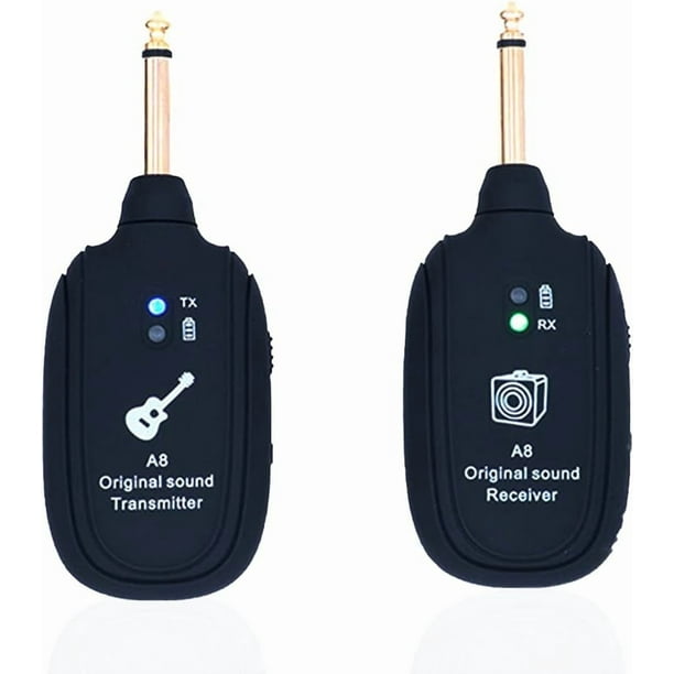Sistema de guitarra inalámbrico 20 Hz-20 kHz UHF Transmisor/Receptor inalámbrico para guitarra eléctrica, bajo, violín, A8