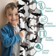 thumbnail image 3 of Blackout Kids Curtains,Gray Camo Shark Silhouette Pattern Childrens Insulated Curtains Set Of 2,Bedroom Essentials,Toddler Room Decor 42"x54", 3 of 5