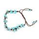 thumbnail image 1 of Granjero Gordo Pulsera de cuentas hecha a mano, pulsera tejida a mano pura de cristal de piedra triturada natural, con cuerda ajustable, azul, 1 of 3