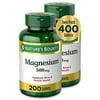 Nature's Bounty Magnesium by Nature's Bounty, 500mg Magnesium for Bone & Muscle Health, Twin Pack 400 Tablets, 400 Count