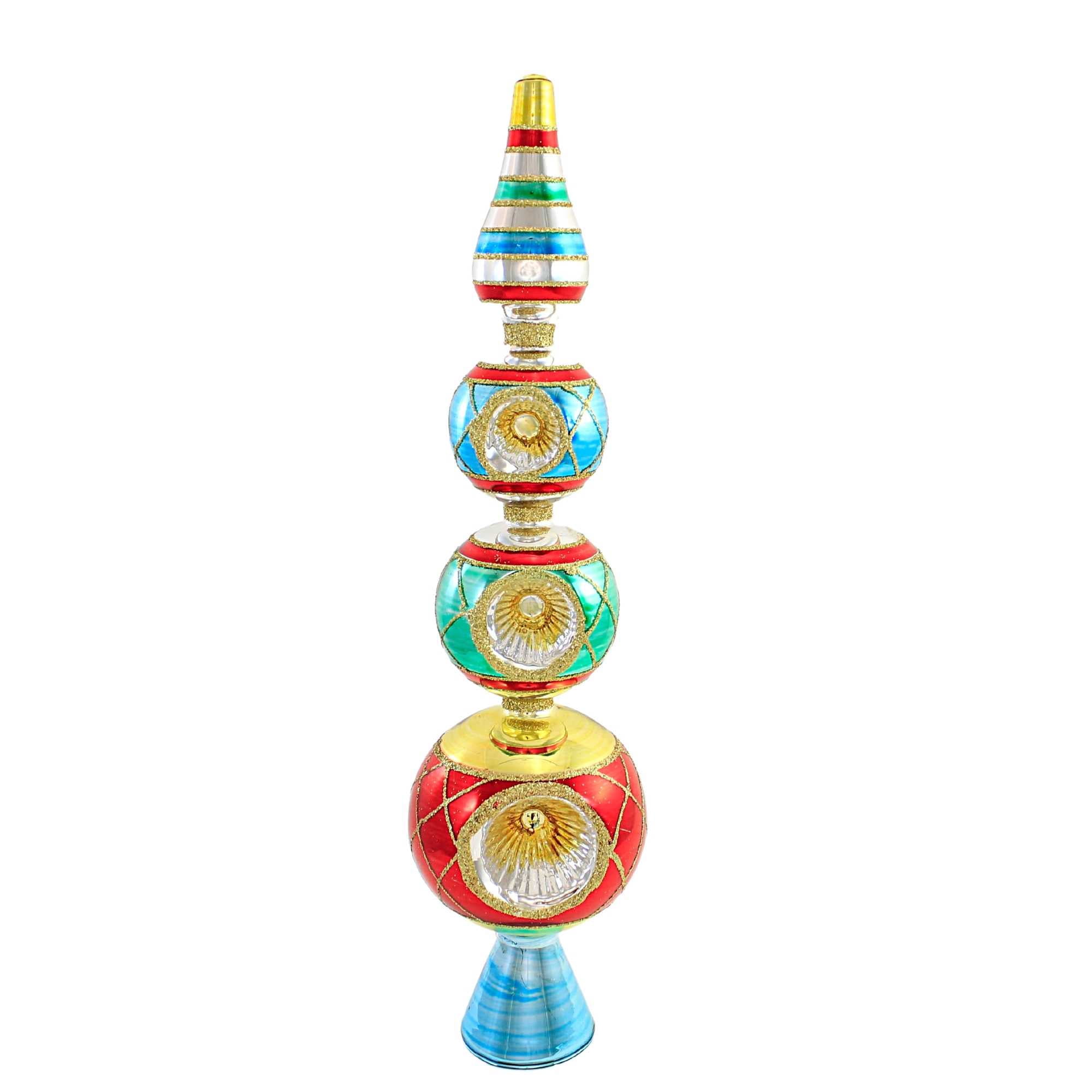 Tree Topper Finial VintageLooking Tree Topper Four Tier Ball Reflector