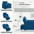thumbnail image 2 of Aukfa Sleeper Sofa Chair Bed with Thick Pad and Cup Holders, Convertible Pull Out Sofa Couch, Blue, 2 of 8