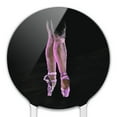 thumbnail image 3 of Acrylic Ballet Slippers Pink Black Ballerina Dance Dancing Cake Topper Party Decoration for Wedding Anniversary Birthday Graduation, 3 of 6