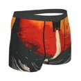 Balery Retro Space Rocket Launch Men's Boxer Briefs, Soft and