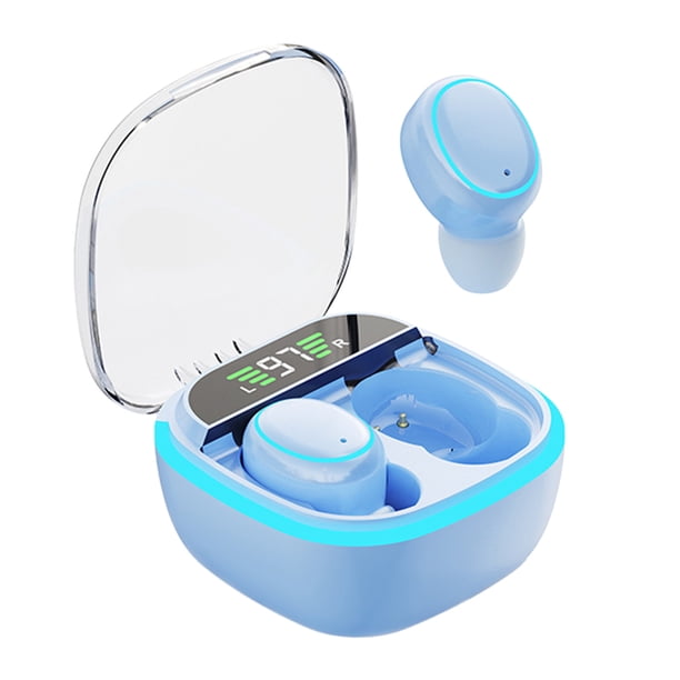 Auriculares Inalámbricos Bluetooth Auriculares Inalámbricos Bluetooth 5.3 en Pantalla Led de Oído Fuente de Alimentación Luz Fría Baja Latencia Hd Oficina de Llamadas Y Deportes Batería Led Luces
