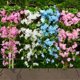 thumbnail image 1 of Cesta colgante de flores de seda violeta sintética - 39" de largo y enredaderas de plástico para decoración de pared, bodas, casa, oficina, cafetería - no se necesita agua, 1 of 2