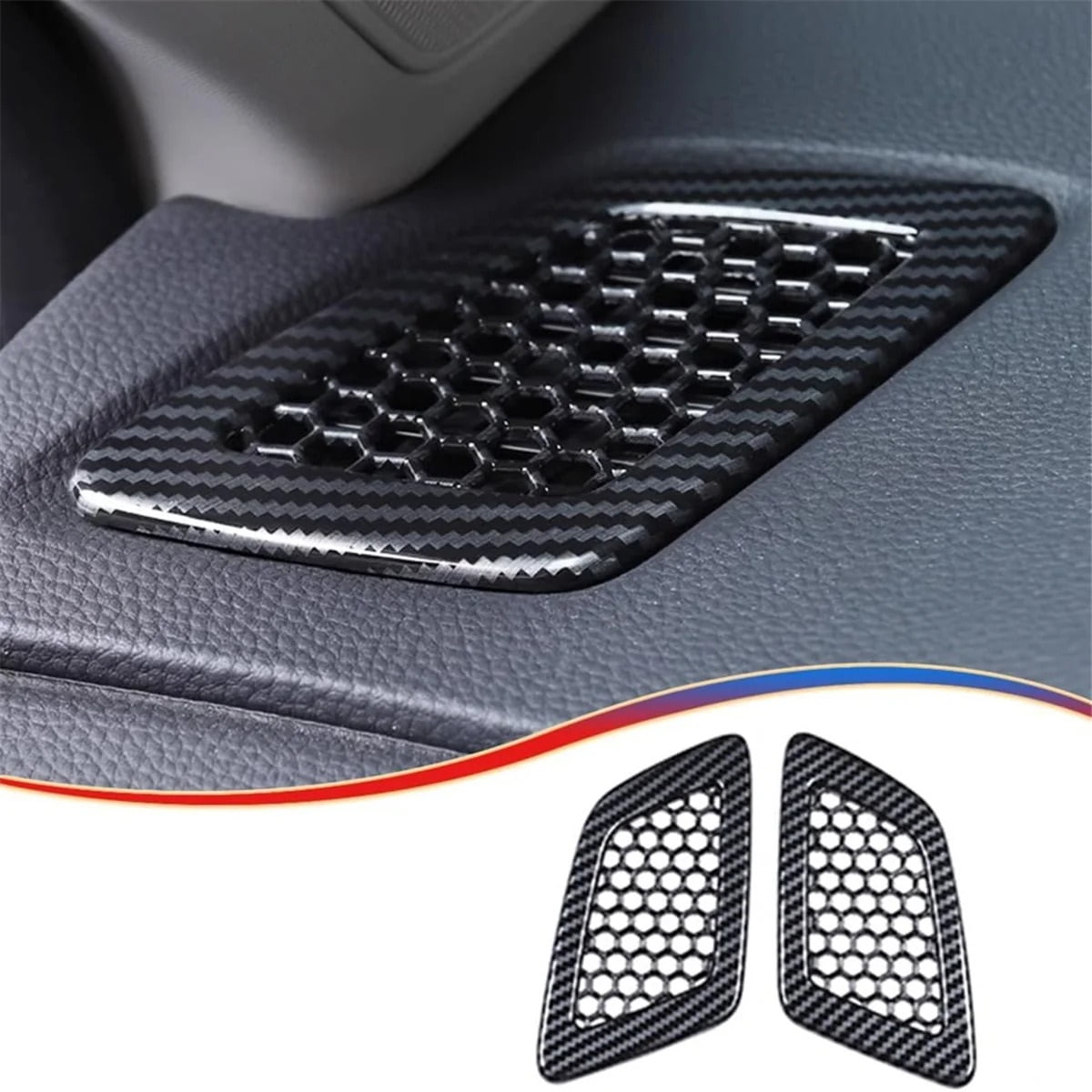 For Honda CRV For CR-V 2023 2024 Front Dashboard Side Air Vent Outlet Cover Trim Interior Accessories - ABS Carbon Fiber