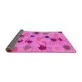 thumbnail image 2 of Ahgly Company Indoor Round Abstract Pink Contemporary Area Rugs, 4' Round, 2 of 4