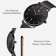 thumbnail image 2 of A ALPS Mens Watches Fashion Quartz Men's Watches Ultra Thin Minimalist Wristwatches with Stainless Steel Strap Gift for Man Father's Day Gifts, 2 of 7