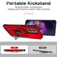 thumbnail image 6 of Motorola Moto G Stylus 5G 2024 Case,Dteck Shockproof Rubber Rugged Case Hybrid Hard Ring Holder Kickstand Slide Camera Lens Protector Cover for Moto G Stylus 5G 2024, Red, 6 of 9