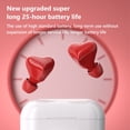 thumbnail image 4 of PRINxy Upgraded Digital Heart Shaped Bluetooth Earphones Noise Reduction Sports Wireless In Ear Bluetooth Earphones Red, 4 of 9