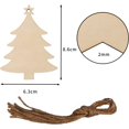 thumbnail image 3 of 20 Pieces Christmas Tree Rustic Wooden Bauble Hanging Décor Natural Wooden Tree Shape Wooden Embellishments for Christmas Wedding Party Bunting Decoration (Tree), 3 of 5