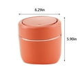 thumbnail image 4 of Small Trash Can with Lid, Mini Trash Can for Bathroom, Office and Bedroom, Small Bathroom Garbage Can with Swing Top, Compact Waste Basket for Desk, Dorm & Home, Orange - Xuniizn, 4 of 9
