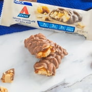 Atkins Snack Bar, Caramel Chocolate Nut Roll, 7g of Protein, Keto Friendly, 8 Count