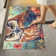 thumbnail image 2 of SKYSONIC Bathroom Rug Toiletry Mat Set, 2 pack Cool Owl in Flower Print, Fluffy Plush Absorbent Bath Rugs Carpet for Bathroom Floor Toilet Tub and Shower,23.6"x15.7"+17.3"x13.4", 2 of 7