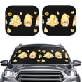 thumbnail image 2 of Balery Bee Happy Sunflower Gnomes Parasol para parabrisas de coche de 2 piezas | Parasol plegable para parabrisas delantero de coche para la mayoría de sedanes-Small, 2 of 6