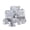 Gray, variant on MALACASA, Series Flora, 36-Piece Porcelain Dinnerware Set, Ivory White Dinner Set, Service for 6
