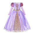thumbnail image 3 of Vestido de Rapunzel con lentejuelas enredadas para niñas, disfraz de princesa para carnaval, traje de fiesta de cumpleaños, ropa, 3 of 5