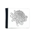 thumbnail image 1 of Flower  Chrysanthemum Outline Flip Bifold Faux Leather Wallet  Multi-Function Card Purse, 1 of 4