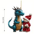 thumbnail image 2 of Decoraciones navideñas de drago acrílico, colgantes de dragón bebé para chimenea de coche, 2 of 6