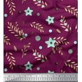 thumbnail image 1 of Soimoi Pink Japan Crepe Satin Fabric Berry & Ash Seeds Leaves Fabric Prints By Yard 42 Inch Wide, 1 of 3