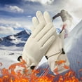 thumbnail image 3 of Anckoeil Winter Savins!Winter Warm Windproof Gloves Thickening Plush Full-finger Touching Screen Outdoor Cycling Zipper Gloves Size Fits All Unisex, 3 of 5