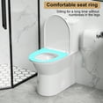 thumbnail image 2 of Topcobe One Piece Toilet with Comfort Chair Seat ADA Height 17", Dual Flush Modern Toilet, 1.1/1.6 GPF, 12" Rough-In, Rimless Bowl with Soft Closing Seat, Modern Toilet, Bathroom Toilet, Gloss White, 2 of 16