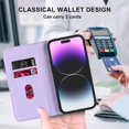 thumbnail image 5 of Funda antirrobo con cierre magnético para iPhone 14 Pro, compatible con carga magnética, piel sintética y TPU, diseño tipo billetera, ranuras para tarjetas, 5 of 5