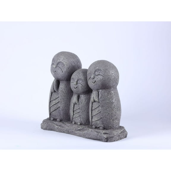 Hi-Line Gifts 17.5" Lucky Japanese Jizo Family Praying Outdoor Garden Statue
