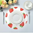 thumbnail image 5 of GZHJMY Strawberry Round Placemats Set of 1 Table Mats for Kitchen Washable Non-Slip Place Mats Heat Resistant Place Mats for Kitchen Dining Table Decoration, 5 of 7
