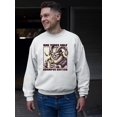 thumbnail image 2 of Bad Vibes Only Creepy Krampus Holiday Men's Sweatshirt, 2 of 4