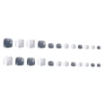 thumbnail image 2 of Apuakthei - Uñas postizas para mujer, cobertura total, uñas postizas para los pies, uñas acrílicas, 24 unidades (negro, luna y estrella brillante), 2 of 4
