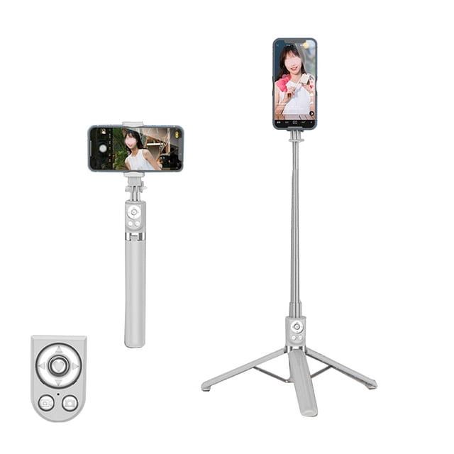 Palo de Selfie, palo de Selfie extensible con control remoto inalámbrico recargable y soporte para trípode