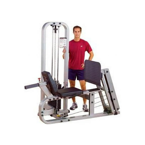 Body-Solid Leg Press Machine, Adjustable, 210-310 lb Weight Stack, Gray   Black, 310 lb Weight