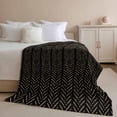 thumbnail image 2 of Throw Blanket for Couch Black Stripes Soft Fleece Flannel Blankets Cozy Lightweight Blanket for Home Sofa Living Room Modern Geometric Art Bed Throws 30" x 40", 2 of 9