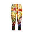 thumbnail image 3 of Pantalones de Ajuste Seco Mujeres Pascua Impresa Leggings Recortados, Estirable Transpirable Casual Y Yoga, 3 of 7