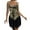 Gold, variant on IROINNID V-Neck Sheath Dress For Women Fashion Suspender Sequin Feather Sleeveless Solid Mini Party Dress