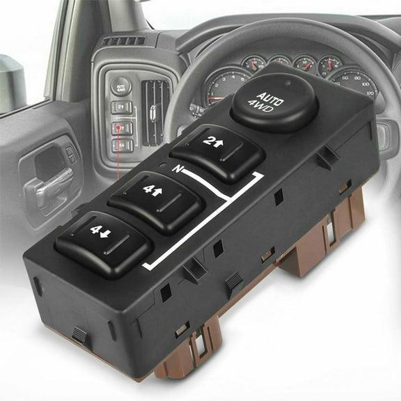 HUZOK 4X4 4WD Selector Control Switch for Silverado 1500/1500HD/2500HD Classic 2007,for Silverado 1500/2500HD 2003-2007,for Silverado 1500HD 2003 2005-2006,for Tahoe 2003-2006 Black 12pc
