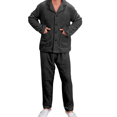 thumbnail image 3 of Moolmeyno Men's Winter Velvet Pajama Set & Robe, Long Sleeve Sleepwear with Cozy Plush Material, 3 of 3