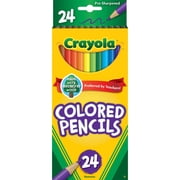 ( 2 Pack) Crayola Colored Pencils, Assorted Colors, Pre-Sharpened, Adult Coloring, 24 Count