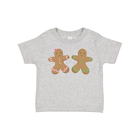 Inktastic Twin Gingerbread Boy and Girl Co Boys or Girls Toddler T-Shirt