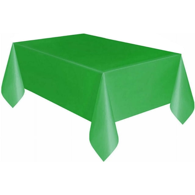 54" x 72" Rectangle Disposable Plastic Table Covers Wipe Clean Party Table Cloth Covers (Dark Green)