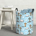 thumbnail image 6 of Lsque Happy Easte Pattern Laundry Hamper Basket, Tall Woven Rope Hamper Basket for Clothes, Lightweight Storage Basket, Collapsible Waterproof-Medium, 6 of 6