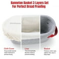 thumbnail image 5 of Cotton Rope Banneton Bread Proofing Basket Set, Sourdough Starter Kit with 9" Round & 10" Oval Bread Baskets with Liners & Covers, Bread Lame, Sling, Spatula, Scraper, Dough Whisk, Sourdough Bread Ba, 5 of 9