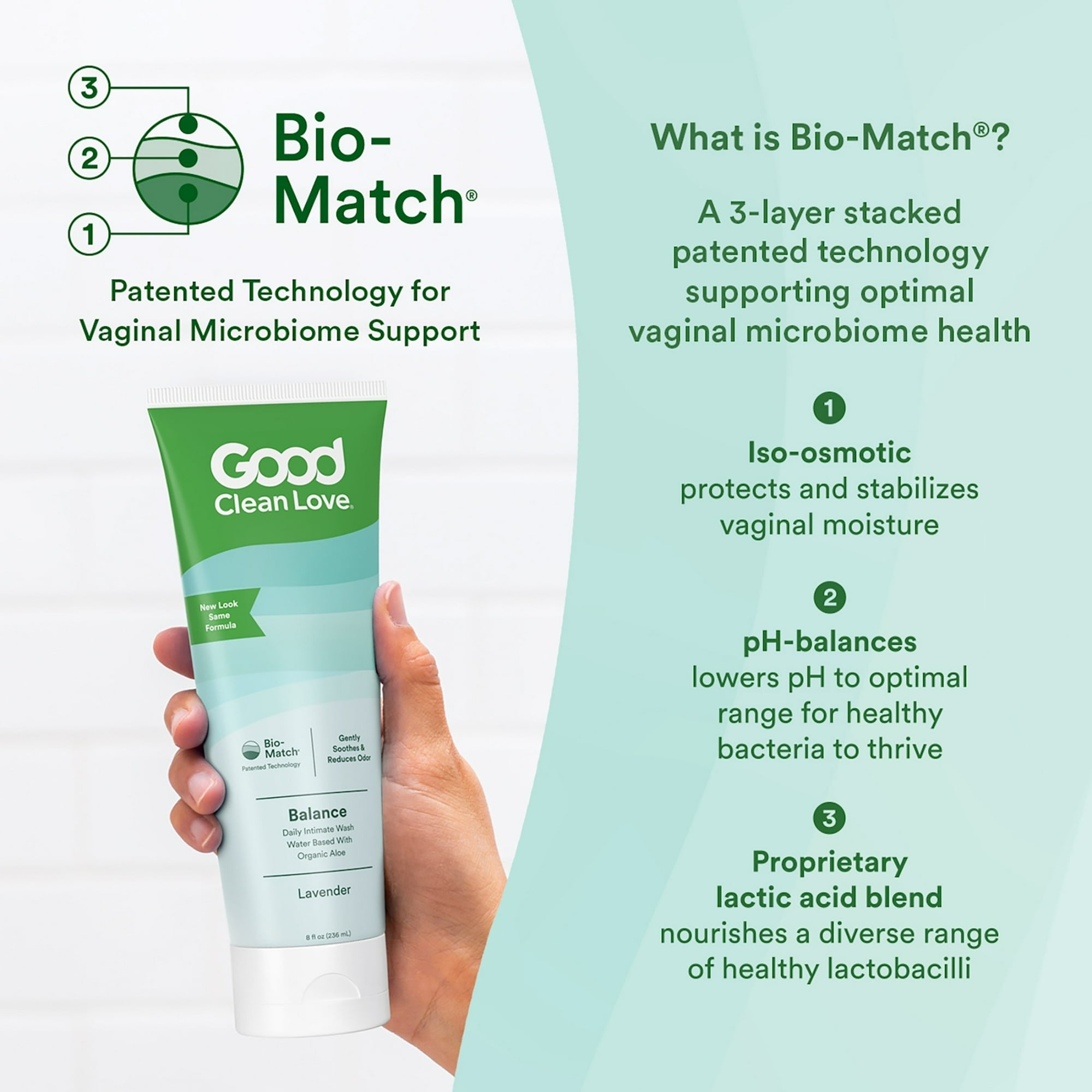 Good Clean Love: Balance Moisturizing Wash, pH-Balanced Vaginal Soap for Women with Natural Ingredients, Gentle Cleansing Feminine Hygiene Product, Relieves Dryness & Reduces Odor, 8 Oz (2-Pack)