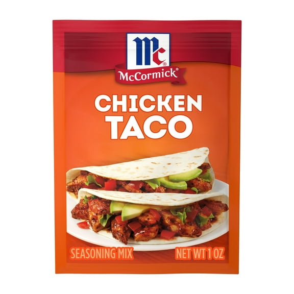Pack of 4 McCormick Chicken Taco Seasoning Mix, 1 oz (packaging may vary)